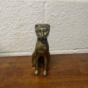 Vintage Brass Cat Statue/Figurine
